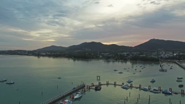 Chalong pier Phuket Tayland — Stok video