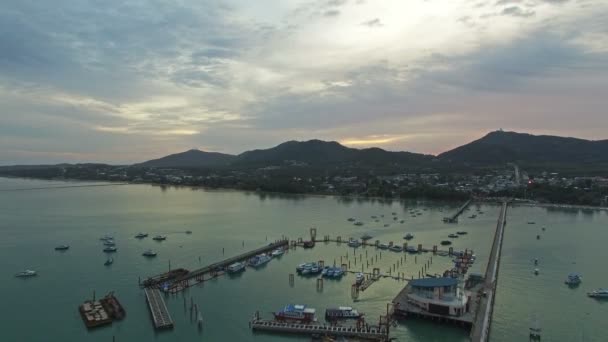 Pier Chalong em Phuket Tailândia — Vídeo de Stock