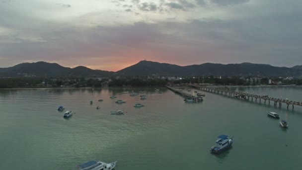 Chalong pier in Phuket Thailand — Stockvideo