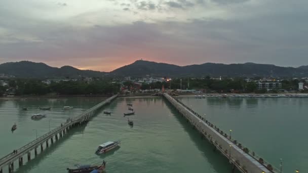 Chalong pier, Thaiföld Phuket — Stock videók