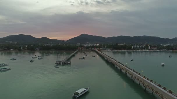 Chalong pier, Thaiföld Phuket — Stock videók