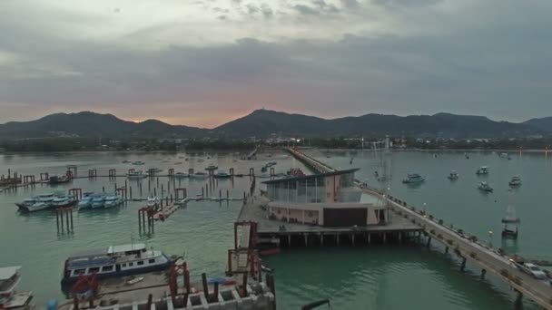 Chalong Pier in Phuket Thailand — Stockvideo