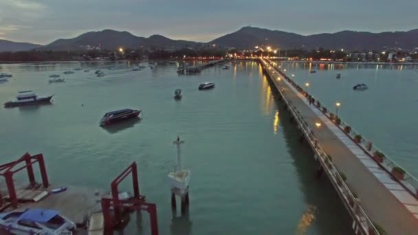 Chalong pier in Phuket Thailand — Stock Video