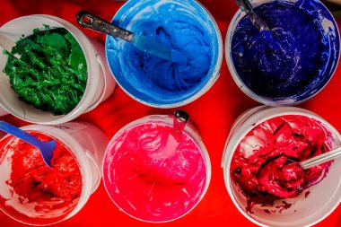 t-shirt için renkli plastisal mürekkebi