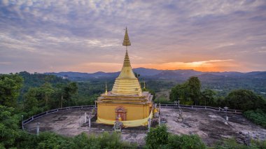 golden pagoda on Sunset 