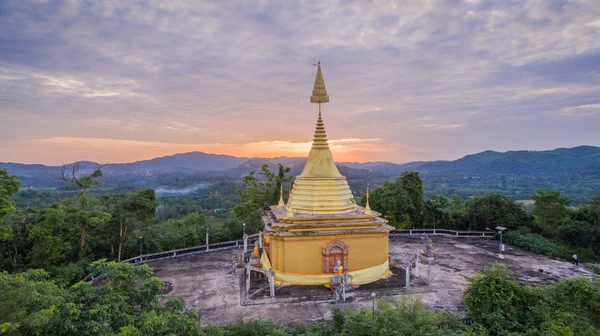 golden pagoda on Sunset 