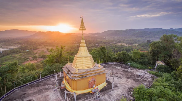 golden pagoda on Sunset 