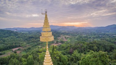 golden pagoda on Sunset 
