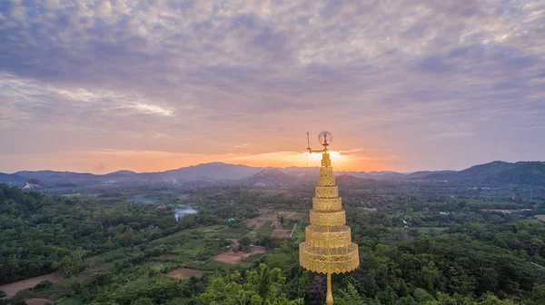 golden pagoda on Sunset 