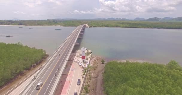 SiriLanta bridge Krabi — Stock Video