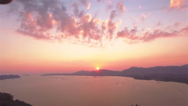 Luchtfotografie van Khao Khad-uitkijkpunt — Stockvideo
