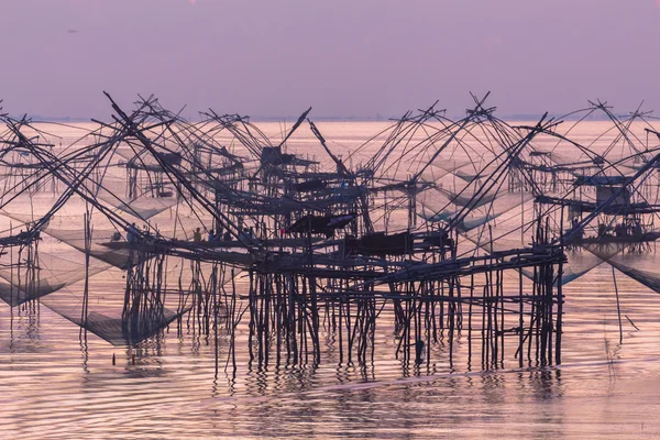 Fischernetz in der Lagune — Stockfoto