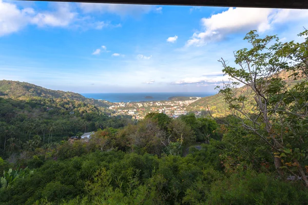 see view of Chalong bay on hilltop