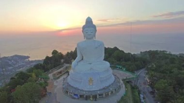 Havadan görünümü beautify Big Buddha Phuket Adası.