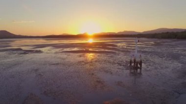 Sapan Hin Park günbatımı zamanı sırasında hava fotoğrafçılığı