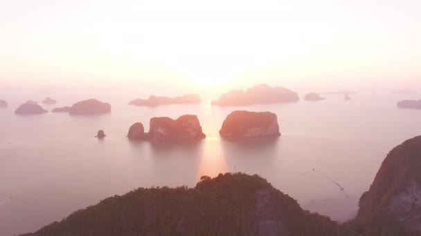 Fotografía aérea en Phang Nga golfo — Vídeo de stock