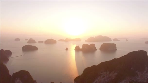 Fotografia aerea nel golfo di Phang Nga — Video Stock