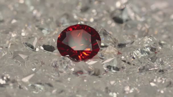 Zblízka Pohled Diamanty Šperky Koncept — Stock video