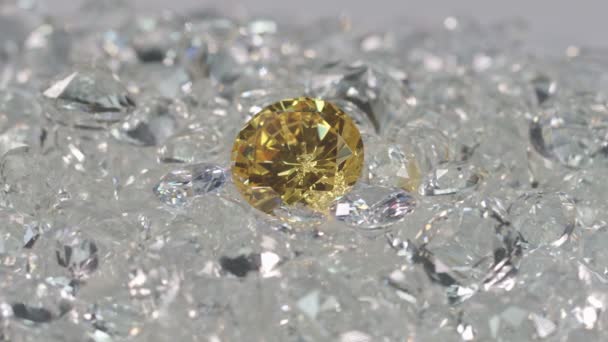 Zblízka Pohled Diamanty Šperky Koncept — Stock video