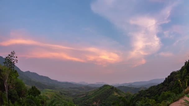 美丽日出的风景镜头 神奇的自然背景 — 图库视频影像