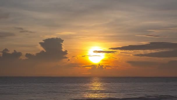 Time Lapse Sunset Sky Day Night Beau Coucher Soleil Doré — Video