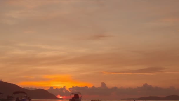 Lever Soleil Rouge Sur Mer Vidéo Vidéo Nature Images Haute — Video