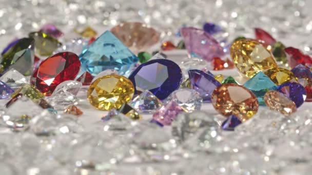 보석들은 다이아몬드 바닥에 Bmpcc 스튜디오에서 비디오로 고품질의 비디오 — 비디오