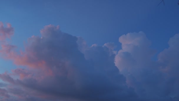 장관을 이루는 일몰이나 지연은 구름의 놀라운 빛줄기가 날아가는 보여준다 형형색색의 — 비디오