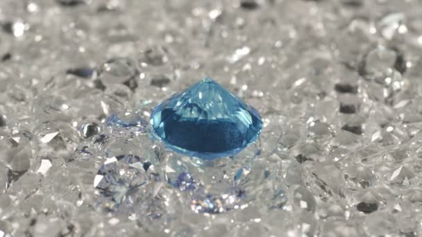 Vista Cerca Diamantes Concepto Joyería — Vídeos de Stock