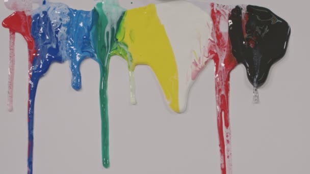 Colorido Las Pinturas Caen Lentamente Video Alta Calidad Paper High — Vídeo de stock