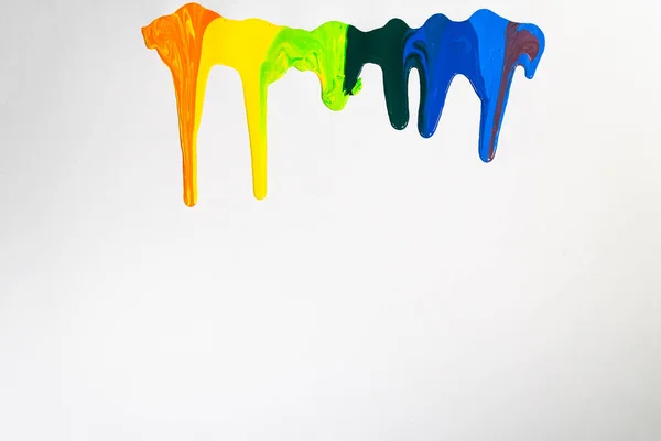 Maak Kleur Stroom Het Witte Papier — Stockfoto