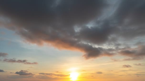 Sweet Sunset Landscape Incrível Luz Natureza Cloudscape Sky Clouds Movendo — Vídeo de Stock