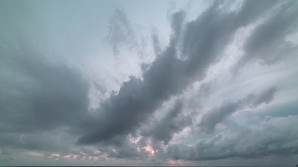 Nuvens Movendo Céu Deslumbrante Cena Colorido Romântico Céu Por Sol — Vídeo de Stock