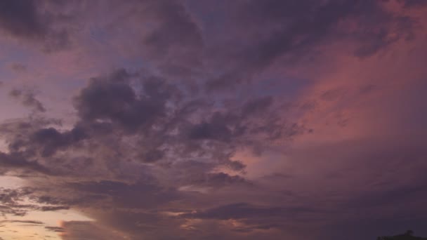 Nuvens Movendo Céu Deslumbrante Cena Colorido Romântico Céu Por Sol — Vídeo de Stock