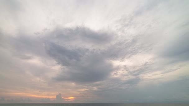 Lapso Tiempo Puesta Sol Sobre Imágenes Del Mar Escena Colorido — Vídeos de Stock