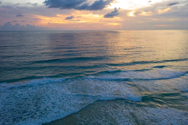 Aerial View Sea Waves Seamless Loop White Phuket Sand Beach — Stock Photo, Image