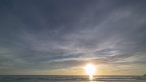 Tempo Lapso Filmagem Nuvens Chuva Nuvens Tempestade Escura Sobre Oceano — Vídeo de Stock
