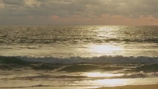 Пхукет Бич Море Таиланд Пейзажи Вид Пляж Морской Песок Небо — стоковое видео