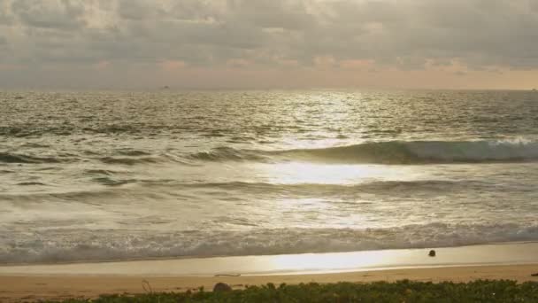 Phuket Sahil Denizi Tayland Yaz Günü Kumsal Deniz Kum Gökyüzü — Stok video