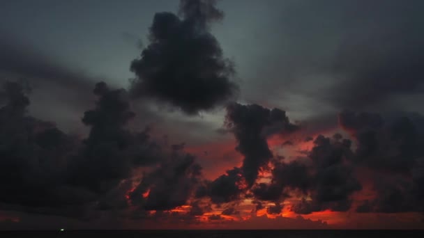 Vista Aérea Nube Mar Cielo Día Verano — Vídeo de stock