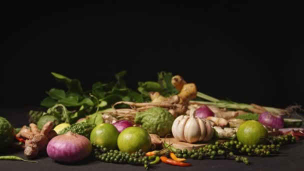 Fűszeres Ízű Fűszerek Thai Gyógynövények Gyógyítják Covid Vírust Fűszeres Ételek — Stock videók