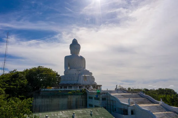 Légi Fotózás Phuket Nagy Buddha Napsütéses — Stock Fotó