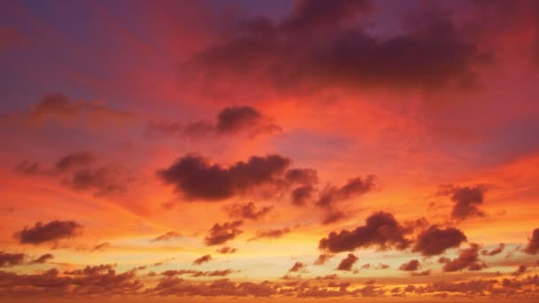 Nuvens Movendo Céu Deslumbrante Cena Colorido Romântico Céu Por Sol — Vídeo de Stock