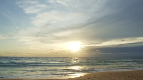 Mer Vagues Boucle Sans Couture Sur Plage Sable Blanc Phuket — Video