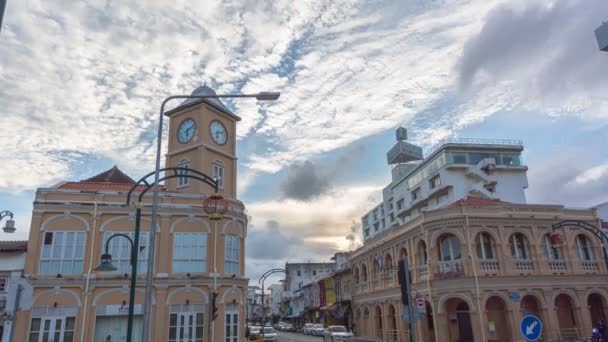 Phuket Thailand July 2021 Cloud Sunset Moving Architectural Style Phuket — Stock Video