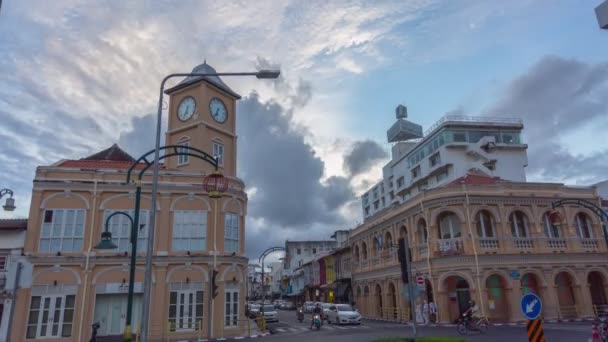 Phuket Tayland Temmuz 2021 Phuket Şehrinin Mimari Tarzının Üzerinde Hareket — Stok video