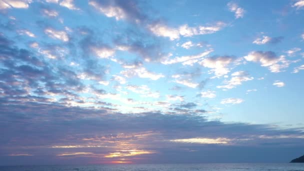 Небо Заходом Сонця Над Морем — стокове відео
