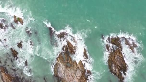 Pandangan Udara Indah Langit Senja Atas Laut Pantai Patong Indah — Stok Video