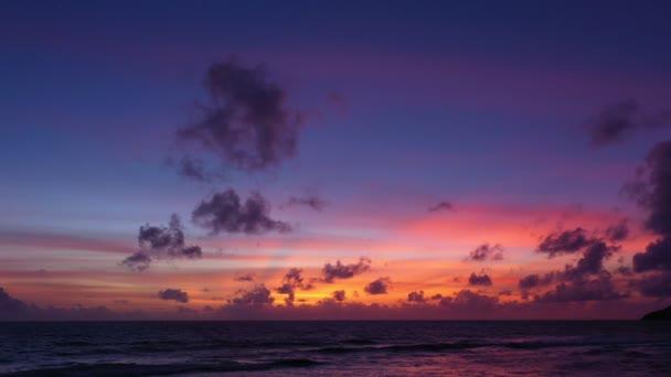 Nuages Déplacent Lentement Dans Ciel Magnifique Crépuscule Vidéo Nature Des — Video