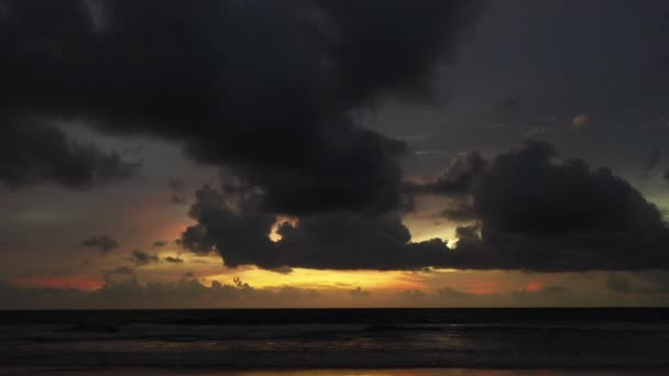 Пейзаж Вид Море Летний День Закате — стоковое видео